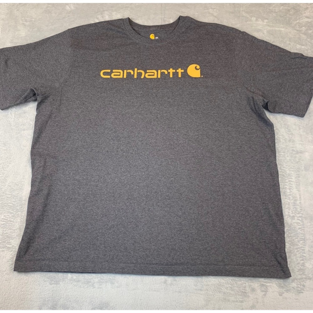 Carhartt Men's Logo Graphic T-Shirt Gray 3XL Original Fit‎ Short Sleeve Workwear